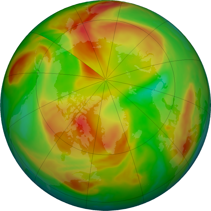 Arctic ozone map for 17 April 2021